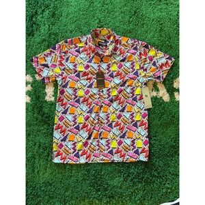 Drill Clothing Co. Men's Short Sleeve Stretch Fabric Button Up‎ Shirt Geometric